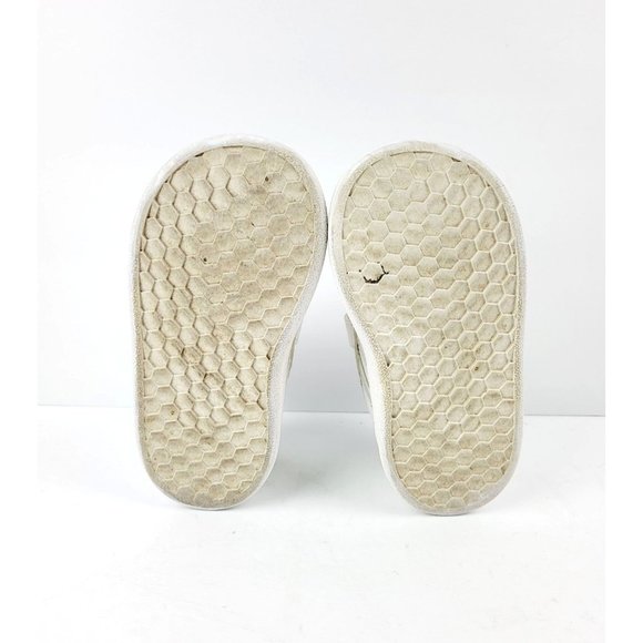 Adidas Grand Court White Tennis Shoes/Sneaker With Iridescent Stripes Size‎ 5K - Picture 6 of 6